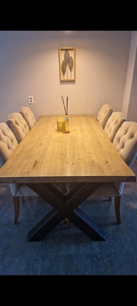 Boomstamtafel, Huis en Inrichting, Tafels | Eettafels, Gebruikt, Ophalen