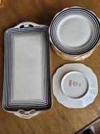 Ensemble  plat et assiettes à dessert en porcelaine, Antiek en Kunst, Ophalen