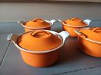 crueset fonte stoofpotjes maat 14  oranje kleur, Huis en Inrichting, Keuken | Servies, Ophalen, Overige materialen, Overige typen