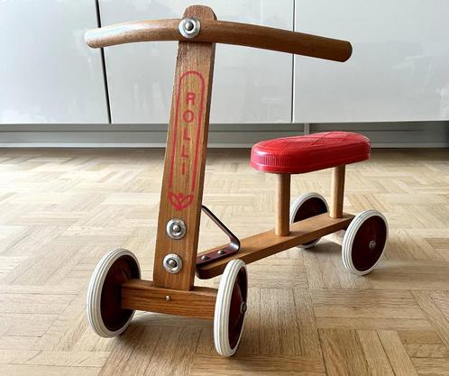 Vintage ROLLI loopfiets - hout, retro en superleuk!, Antiek en Kunst, Antiek | Speelgoed, Ophalen