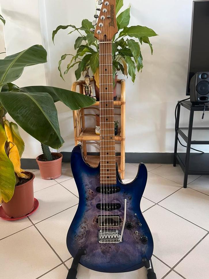 Ibanez AZ226PB Premium Cerulean Blue Burst, Muziek en Instrumenten, Snaarinstrumenten | Gitaren | Elektrisch, Zo goed als nieuw