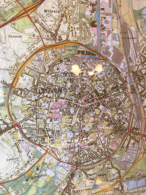 Stafkaart Stad Leuven in kader - 1998, Antiek en Kunst, Kunst | Tekeningen en Fotografie, Ophalen