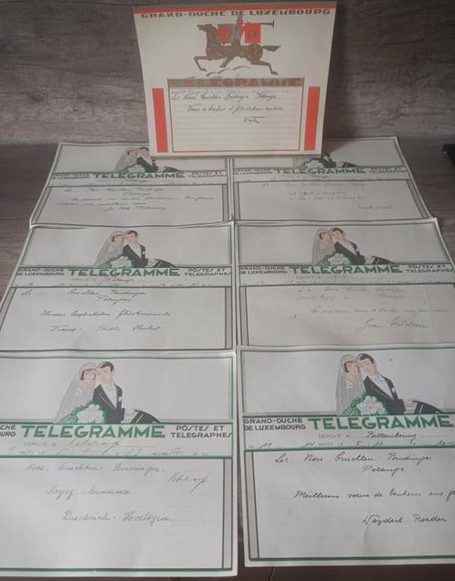 Télégrammes Luxembourg, Verzamelen, Bidprentjes en Rouwkaarten, Ophalen of Verzenden