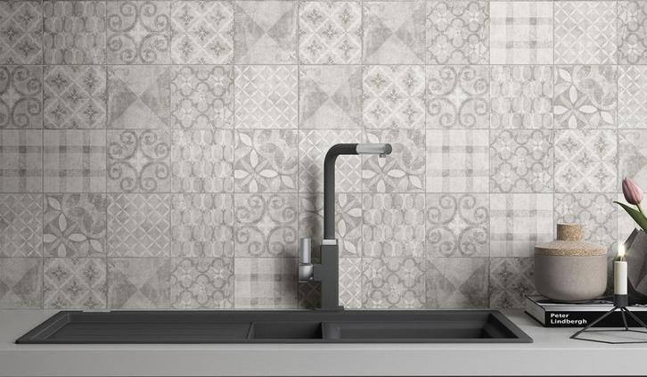 Wandtegels patchwork, decortegels, Doe-het-zelf en Bouw, Tegels, Nieuw, Wandtegels, Keramiek, 20 tot 40 cm, 60 cm of meer, 5 tot 10 m²