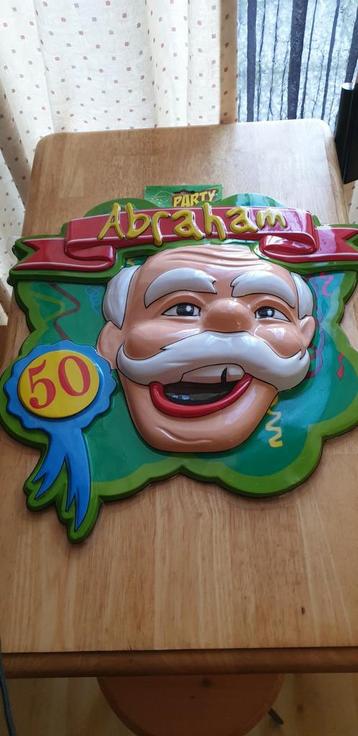 Abraham 50 jaar oud, plastic, raam of wand decoratie  disponible aux enchères