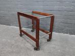 Trolley art deco 1940, Huis en Inrichting, Tafels | Bijzettafels, Gebruikt, Art deco, Glas, Ovaal
