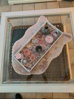 Landelijk salontafel, Huis en Inrichting, Ophalen, Gebruikt, 50 tot 75 cm, Glas