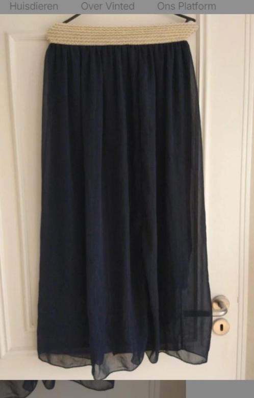 Lange donkerblauwe rok van Amélie Amélie, Kleding | Dames, Rokken, Onder de knie, Verzenden