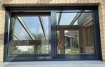 Fenêtre en aluminium gris/noir, Bricolage & Construction, Enlèvement, Fenêtre de façade ou Vitre, Utilisé, 120 à 160 cm