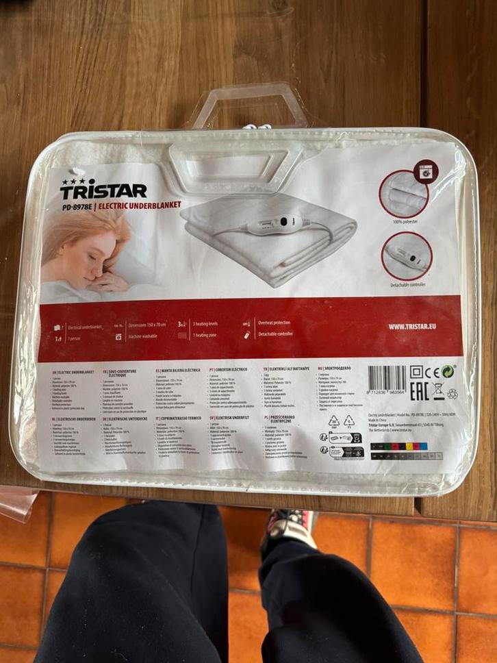Tristar elektrische onderdeken – nieuw in verpakking (60W), Huis en Inrichting, Slaapkamer | Beddengoed, Nieuw, Dekbedovertrek