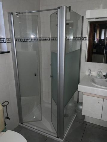 Douche Huppe - douchebak en 2 wanden - 90x90 beschikbaar voor biedingen