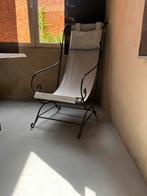 Gietijzeren ligstoel met nieuwe bekleding, Tuin en Terras, Ophalen