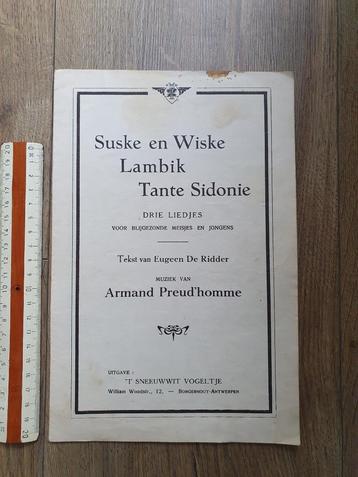 Suske en Wiske Lambik Partition musicale Armand Preud'homme