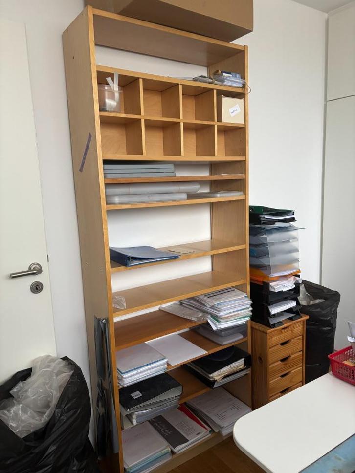 Hoge kast 80x200 cm met vakjes + extra schappen (IKEA-stijl), Huis en Inrichting, Kasten | Roldeurkasten en Archiefkasten, Zo goed als nieuw