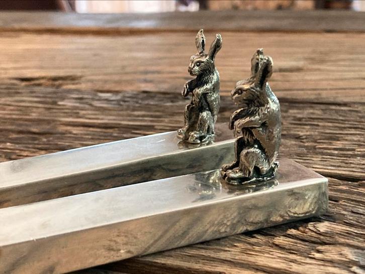 Prachtig paar vintage Art Deco bestekhouders, Antiek en Kunst, Antiek | Woonaccessoires, Ophalen of Verzenden