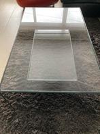 Table basse en verre et métal, L 1,20 m, P 72 cm H 39 cm, Maison & Meubles, Comme neuf, Enlèvement