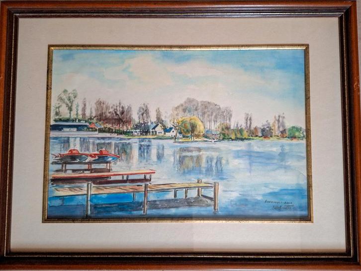 Twee Aquarels Van Adelbert, Antiquités & Art, Art | Peinture | Classique, Enlèvement