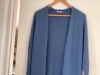 HAPPY lange blauwe tricot vest - M, Kleding | Dames, Truien en Vesten, Ophalen of Verzenden, Nieuw