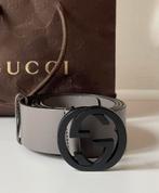 Grijze lederen ceintuur Gucci, Ophalen, Zo goed als nieuw