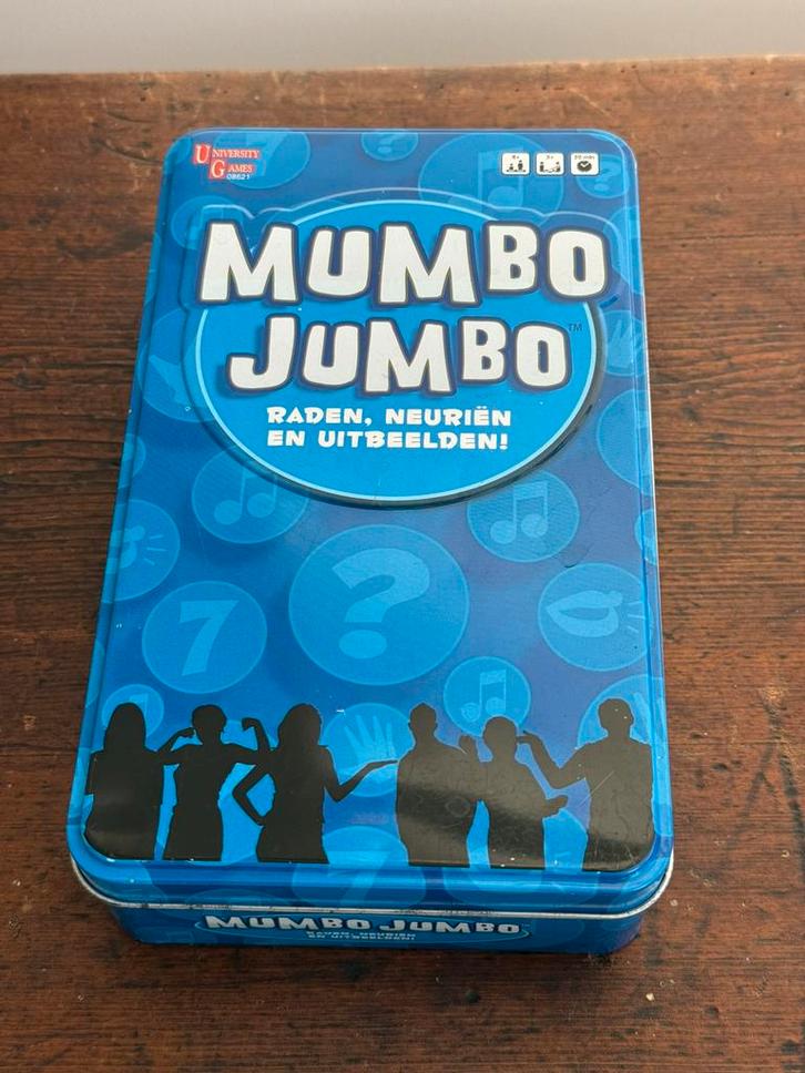 Gezelschapsspel Mumbo Jumbo, Hobby en Vrije tijd, Gezelschapsspellen | Kaartspellen, Zo goed als nieuw, Vijf spelers of meer, Ophalen