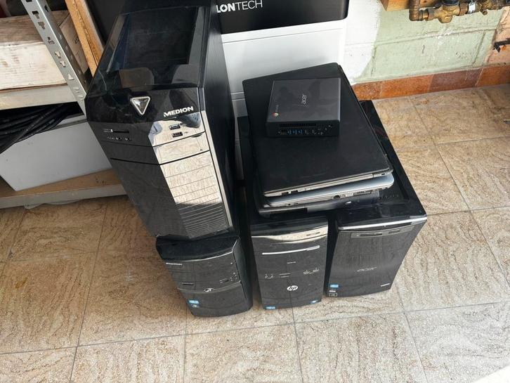 Diverse PC’s en laptops zonder harde schijf, Computers en Software, Desktop Pc's, Gebruikt, Ophalen