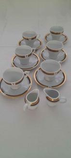 Koffieservies met goud- en blauwe rand, Ophalen, Nieuw, Overige stijlen, Kop(pen) en/of Schotel(s)
