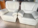 Leer salon.  Beige, Huis en Inrichting, Ophalen, Gebruikt, Leer