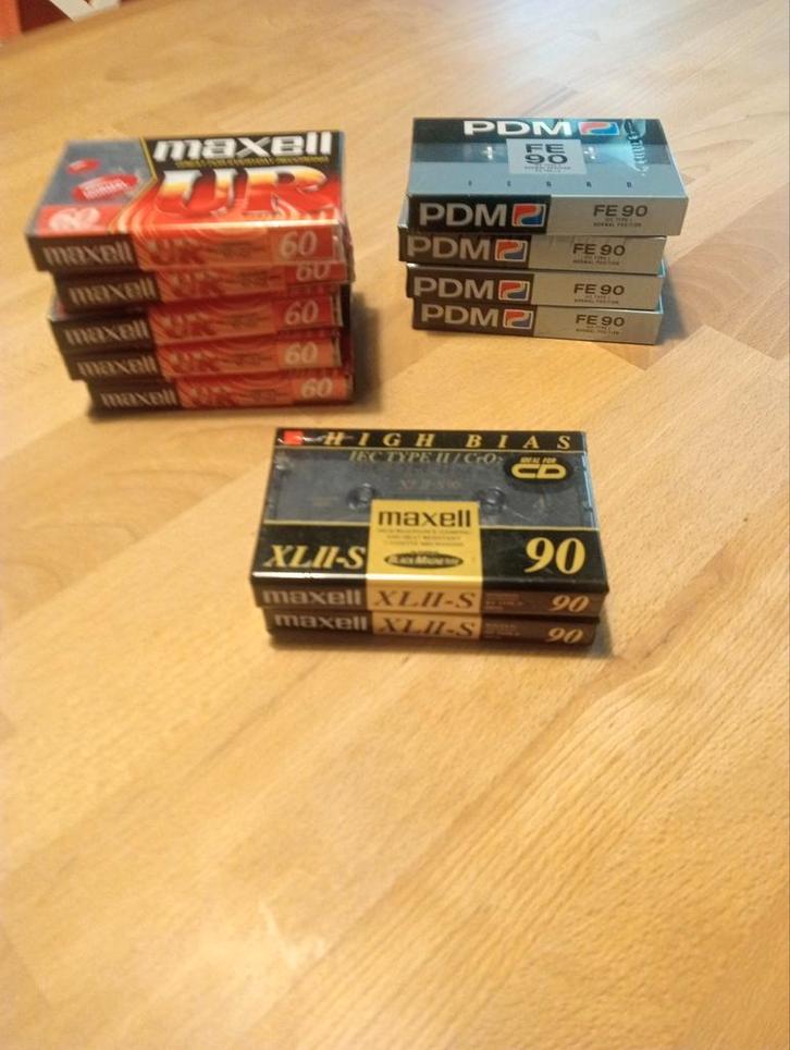 muziek cassettes/audio cassettes nieuw, Cd's en Dvd's, Cassettebandjes, Nieuw in verpakking, Onbespeeld, 2 t/m 25 bandjes, Ophalen of Verzenden