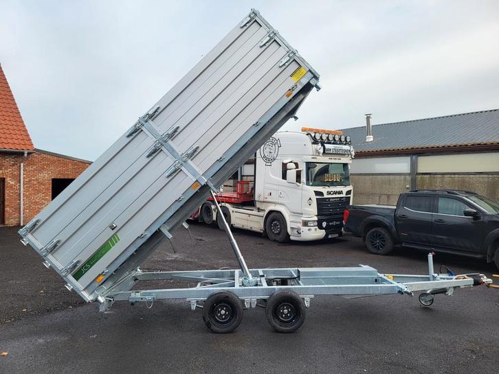 Nieuwe parabool geveerde 3 kant kipper met franse deuren, Auto diversen, Aanhangers en Bagagewagens, Nieuw, Ophalen