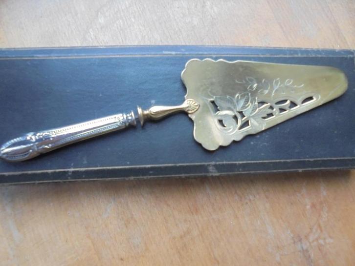 Mooie bewerkte Art Deco taartschep in doos, Antiek en Kunst, Curiosa en Brocante, Ophalen of Verzenden