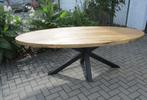Mango houten tafel : 230cm/100cm/76 cm, Ophalen, 100 tot 150 cm, Metaal, Ovaal