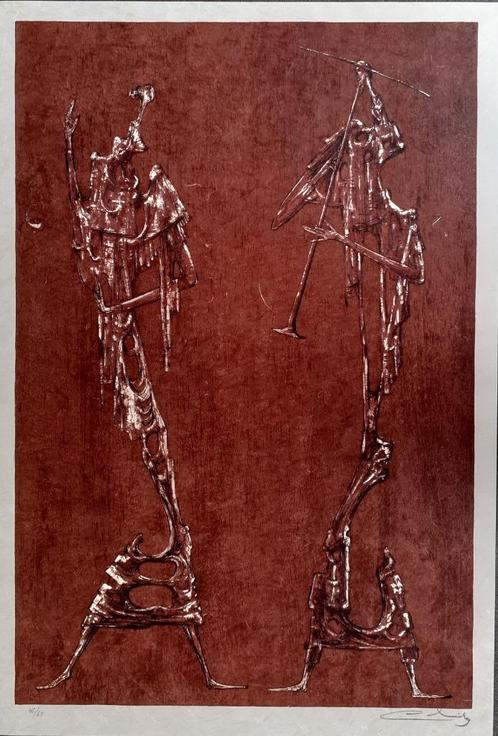 "De fluitspeler" - Remy Cornelissen, Antiek en Kunst, Kunst | Litho's en Zeefdrukken, Ophalen