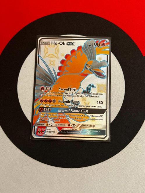 Pokémon - Hidden Fates - Ho-Oh GX (SV50/SV94) - NM, Hobby en Vrije tijd, Verzamelkaartspellen | Pokémon, Zo goed als nieuw, Losse kaart