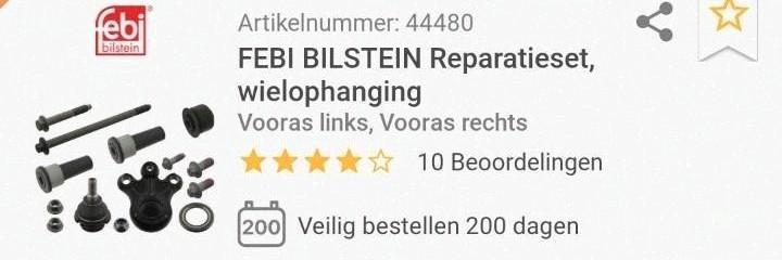 Citroën C5 X7 Reparatieset vooras (Febi 44480 X2 + 32116 X2), Auto-onderdelen, Ophanging en Onderstel, Citroën, Nieuw, Ophalen