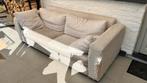 Canapé et pouf à donner, Ophalen, Hout, Gebruikt, Beige