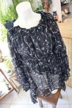 creatief los unieke blouse, A.-O. Fashion Line, Zwart, Maat 42/44 (L), Ophalen of Verzenden