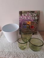 Nieuwe bloempot Nieuwe set vazen Gratis boek 300blz, Ophalen, Nieuw