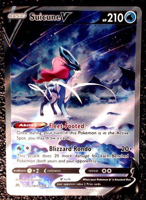 Suicune V - GG38/GG70 - Crown Zenith, Hobby en Vrije tijd, Verzamelkaartspellen | Pokémon, Nieuw, Losse kaart, Ophalen of Verzenden
