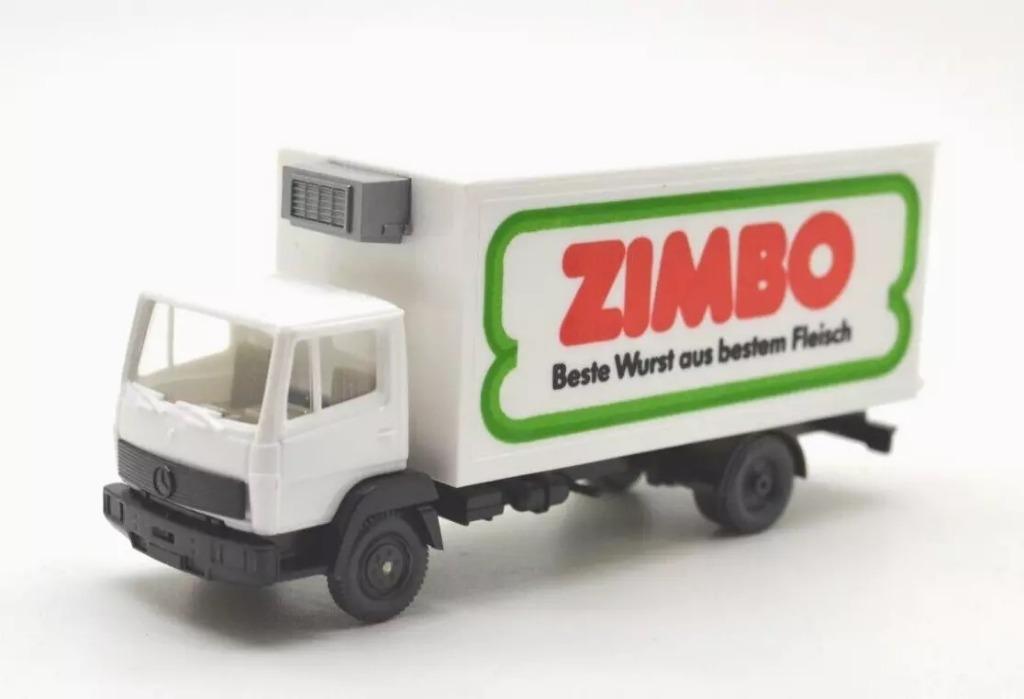 1:87 Wiking 20430 Mercedes LP 814 koelwagen Zimbo Wurst, Enlèvement ou Envoi, Comme neuf, Bus ou Camion, Wiking