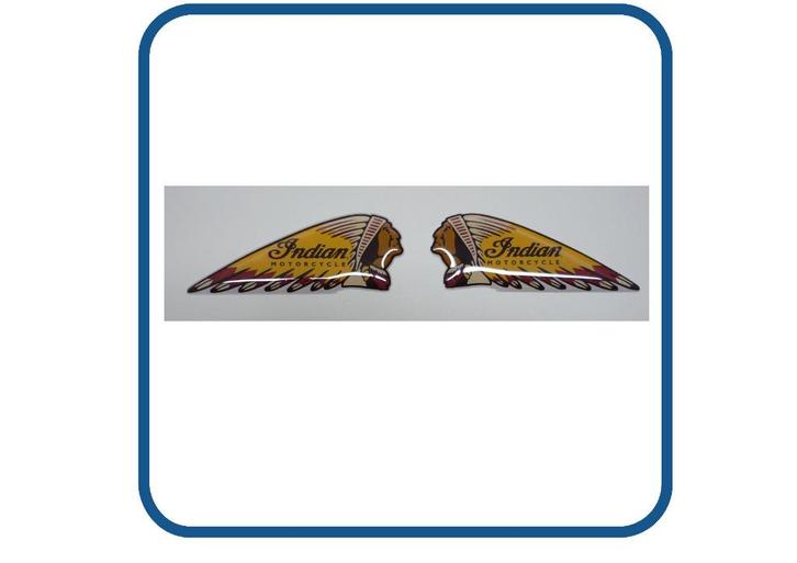 Indian Helm, tank, frame, Bike Motor sticker in 3D set prijs, Verzamelen, Stickers, Nieuw, Overige typen, Verzenden