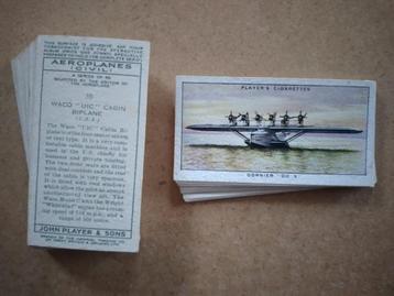 Aeroplanes (civil) complete set 50 chromos vliegtuigen 1935 beschikbaar voor biedingen