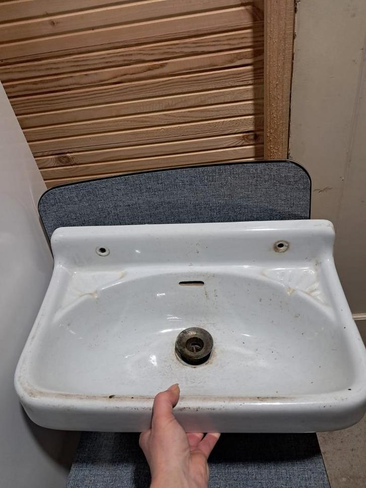 vintage wandlavabo. Sphinx (Made in Holland)., Bricolage & Construction, Sanitaire, Utilisé, Toilettes, Pierre, Enlèvement