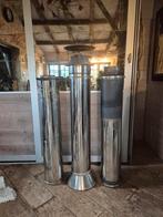 Dubbele wandig schouw  buizen afvoer 125mmm, Doe-het-zelf en Bouw, Ophalen, Inox, Afvoer