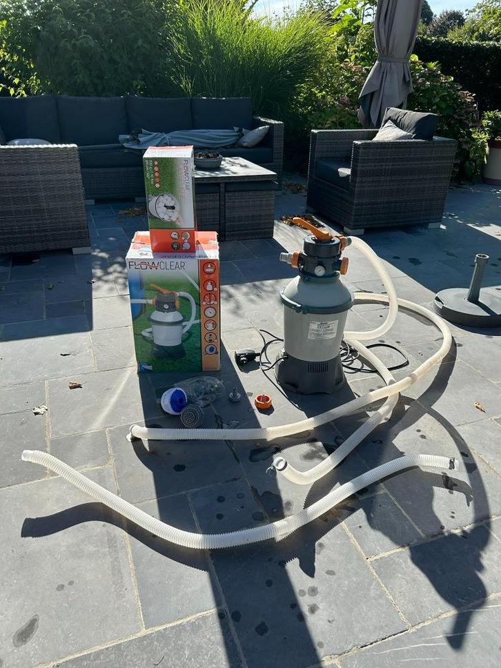 Bestway zandfilter met pomp 3m³/u, Tuin en Terras, Zwembad-toebehoren, Zo goed als nieuw, Zwembadpomp, Ophalen