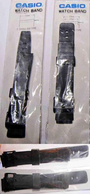 Bracelet fin CASIO en résine, 16 ou 18 mm NEUF sous blister beschikbaar voor biedingen