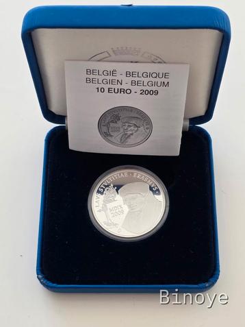 Belgique – 10 euros argent 2009 – Érasme – Proof  beschikbaar voor biedingen
