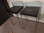***Lapalma Cubo design barkrukken (zwart LEDER&WALNUT)***, Ophalen, Met voetsteun, 60 tot 90 cm, 5 krukken of meer