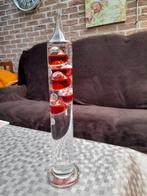 Galileo thermometer met haartjes in rood en zilverkleurig, Enlèvement ou Envoi, Comme neuf