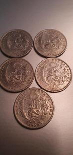 5x 1/2 SOL, Peru 1923, '26, '27, '28, '29, Enlèvement ou Envoi, Argent