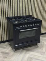 Boretti Zwart 90cm Gas 6 pits + Multifunctionele Oven, Enlèvement ou Envoi, Comme neuf, Gril, Gaz